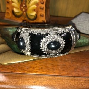 Vintage black and silver bracelet